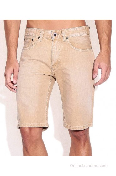 CAT Beige Cotton Shorts